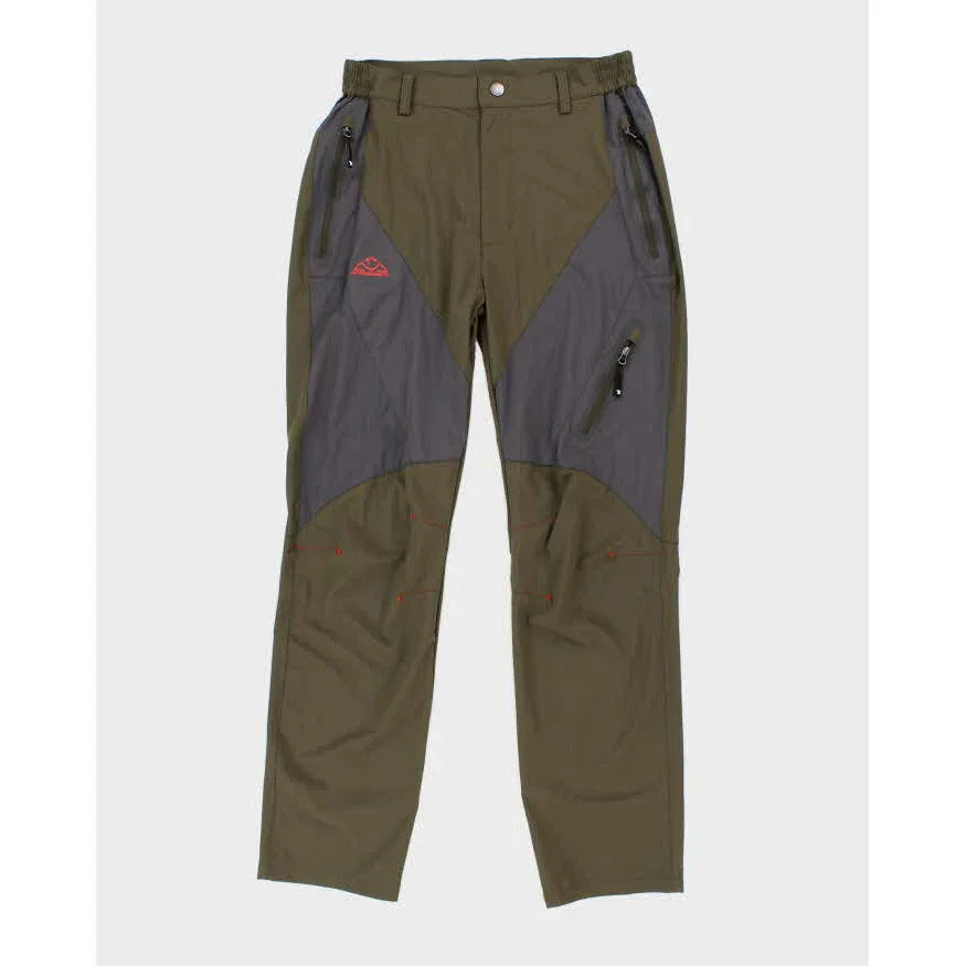 Vintage Green AND BLACK Waterproof Hiking Trousers for Men - Gomix Brands Outlet